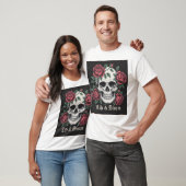 Life & Bloom - Schedel en Rozen Gotische kunst T-shirt (Unisex)