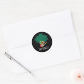 Life Brocs Funny Veggie Broccoli Pun Dark BG Ronde Sticker (Envelop)