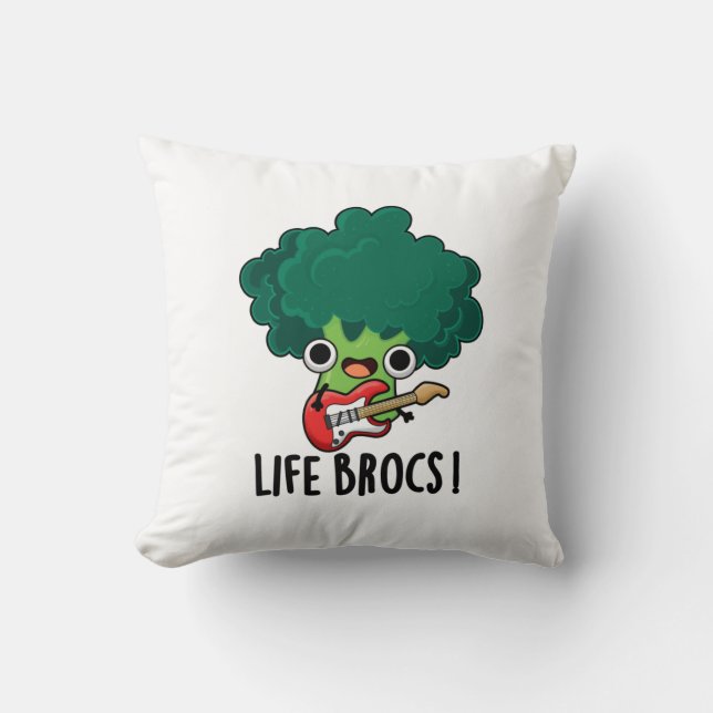 Life Brocs Funny Veggie Broccoli Pun Kussen (Voorkant)