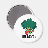 Life Brocs Funny Veggie Broccoli Pun Magneet (Voorkant / Achterkant)