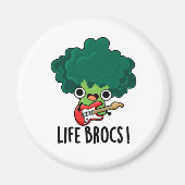 Life Brocs Funny Veggie Broccoli Pun Magneet (Voorkant)