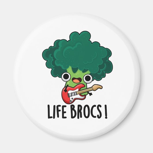 Life Brocs Funny Veggie Broccoli Pun Magneet (Voorkant)