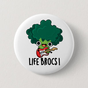 Life Brocs Funny Veggie Broccoli Pun Ronde Button 5,7 Cm