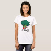 Life Brocs Funny Veggie Broccoli Pun T-shirt (Voorkant volledig)