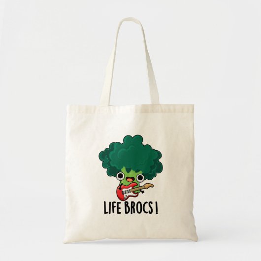 Life Brocs Funny Veggie Broccoli Pun Tote Bag (Voorkant)