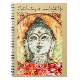 Life Buddha Waterverf Art Spiral Notebook Notitieboek