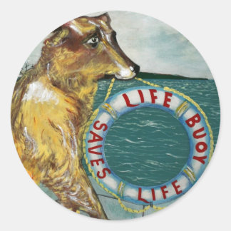 Life Buoy-zeep  adverteren poster Ronde Sticker