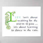 Life calligraphy quotation poster (Voorkant)