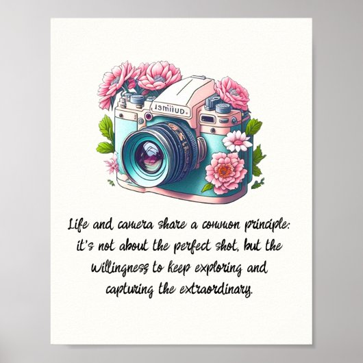 Life & Camera Quote Poster (Voorkant)