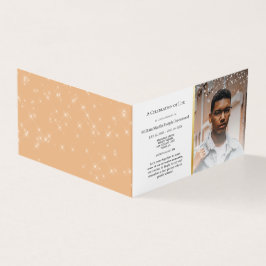 Life Celebration Elegant en Graceful Funeral Kaart