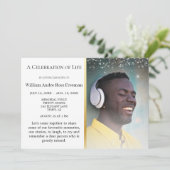 Life Celebration Elegant en Graceful Funeral Kaart (Staand voorkant)