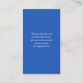 Life Celebration Landscape Begrafenis Kaart Visitekaartje (Achterkant)