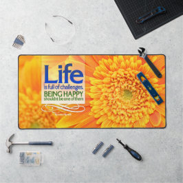 "Life challenges & Happiness" Inspirerend Quote Bureaumat