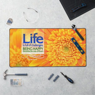 "Life challenges & Happiness" Inspirerend Quote Bureaumat