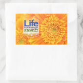 "Life challenges & Happiness" Inspirerend Quote Rechthoekige Sticker (Tas)