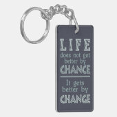 Life CHANGE aangepaste monogram sleutelketen Sleutelhanger (Voorkant Links)