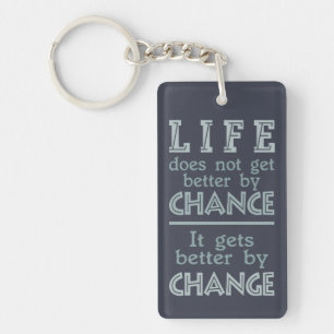 Life CHANGE aangepaste monogram sleutelketen Sleutelhanger