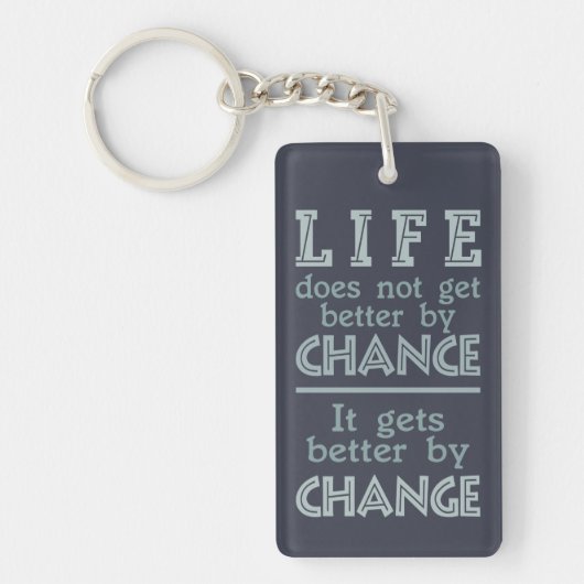 Life CHANGE aangepaste monogram sleutelketen Sleutelhanger (Voorkant)