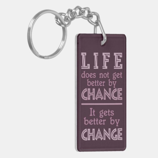 Life CHANGE aangepaste monogram sleutelketen Sleutelhanger (Voorkant Links)