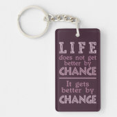 Life CHANGE aangepaste monogram sleutelketen Sleutelhanger (Voorkant)