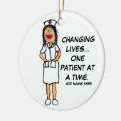 Life Changing Nurse Cartoon Keramisch Ornament (Links)