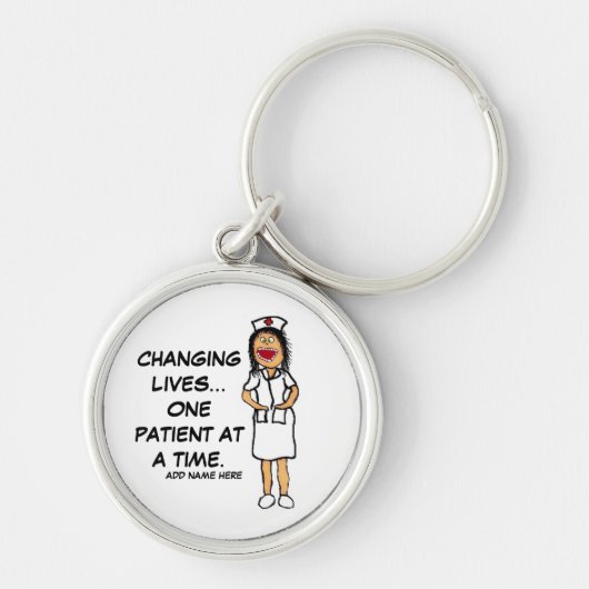 Life Changing Nurse Cartoon Sleutelhanger (Voorkant)