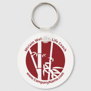 Life Coach - Aangepaste rode en witte Logo Sleutelhanger