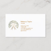 life - coach boom van de moderne therapie wellness visitekaartje (Achterkant)