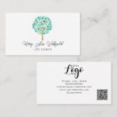 Life coach boom van het leven therapeut yoga heale visitekaartje (Voorkant / Achterkant)
