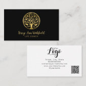 Life coach boom van het leven therapeut yoga heale visitekaartje (Voorkant / Achterkant)