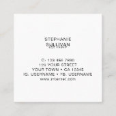 Life Coach Botanisch Vierkante Visitekaartje (Achterkant)