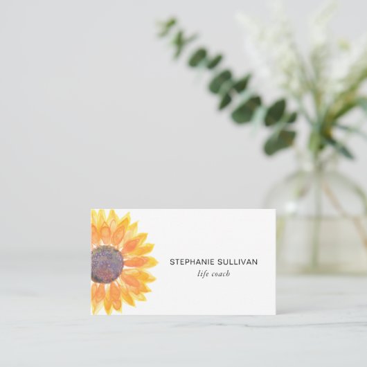 Life Coach Botanische QR Code Visitekaartje (Staand voorkant)