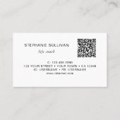 Life Coach Botanische QR Code Visitekaartje (Achterkant)