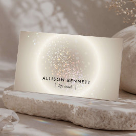 Life Coach Celestial Glow Minimaal Champagne Goud Visitekaartje