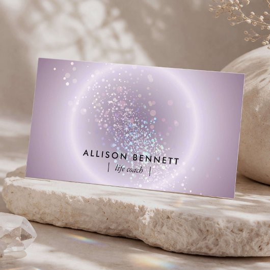 Life Coach Celestial Glow Minimal Soft Lavender Visitekaartje
