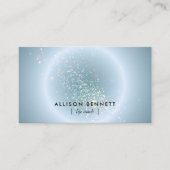Life Coach Celestial Glow Minimal Stof Blauw Visitekaartje (Voorkant)