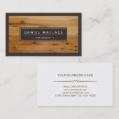 Life Coach - Classy Wood Grain Kijk Visitekaartje (Voorkant / Achterkant)