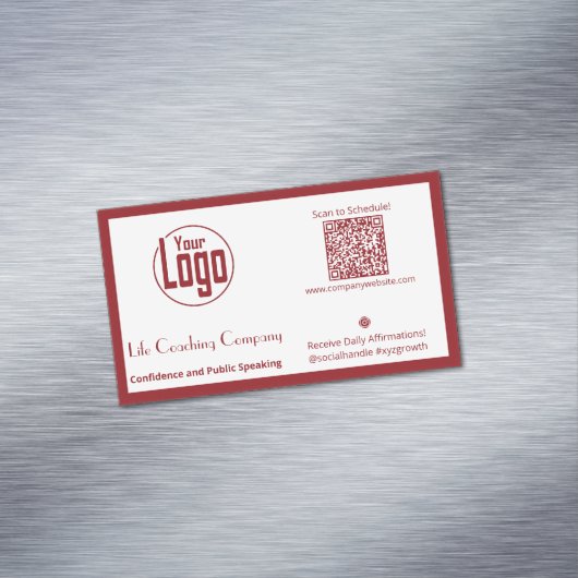Life Coach Company Logo Visitekaartje Magnet Magnetisch Visitekaartje (Voorbeeld)