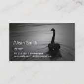 Life Coach Counselor Elegant Black Swan Visitekaartje (Voorkant)