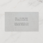 Life Coach Counselor Gold Succulent Classy Linnen Visitekaartje (Achterkant)