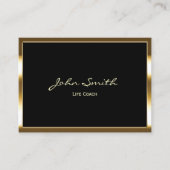 Life Coach Counselor Therapy Gold Border Visitekaartje (Voorkant)