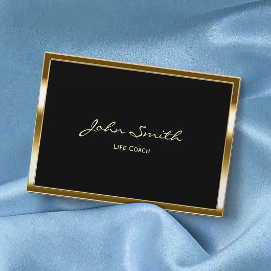 Life Coach Counselor Therapy Gold Border Visitekaartje