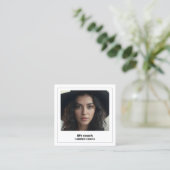 Life Coach Custom Foto QR Vierkante Visitekaartje (Staand voorkant)