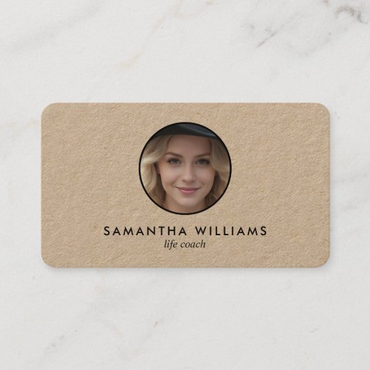 🛤️ Life Coach Custom QR Foto Visitekaartje (Voorkant)