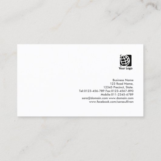 Life Coach Elegant Goud Textuur Monogram Visitekaartje (Achterkant)