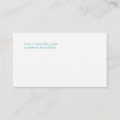 Life Coach en integratieve geneeskunde Visitekaartje (Achterkant)