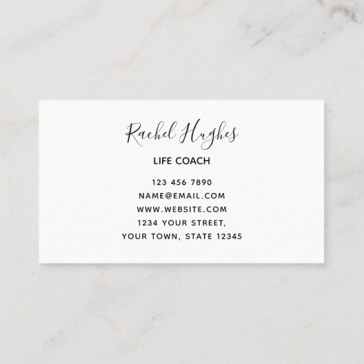 Life Coach Floral Visitekaartje (Achterkant)