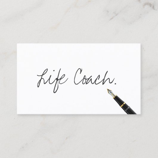 Life Coach Free Handwrite-script Visitekaartje (Voorkant)
