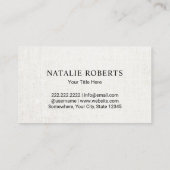 Life Coach Gold Tree Logo Elegant Linen Counselor Visitekaartje (Achterkant)