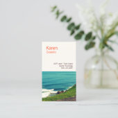 Life Coach Kleurrijke Oceaan Uitzicht Visitekaartje (Staand voorkant)